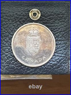 1967 Canada Confederation 100 Years Metal. 925 Toner With Case & Box