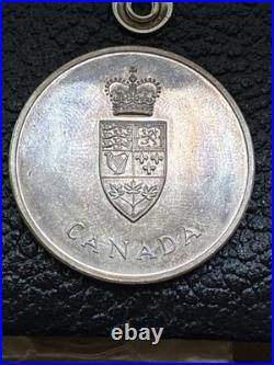 1967 Canada Confederation 100 Years Metal. 925 Toner With Case & Box