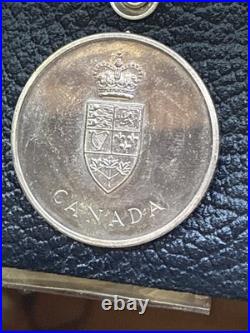 1967 Canada Confederation 100 Years Metal. 925 Toner With Case & Box