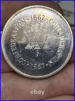 1967 Canada Confederation 100 Years Metal. 925 Toner With Case & Box