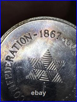 1967 Canada Confederation 100 Years Metal. 925 Toner With Case & Box
