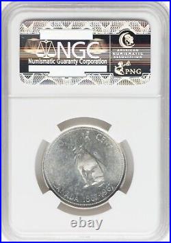 1967 Canada Silver 50 Cent Double Struck With Rotation NGC MS61 Mint Error Coin 1967 Canada Silver 50 Cent Double Struck With Rotation NGC MS61 Mint Error Coin