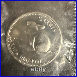 1967 Canadian, 80% Silver Dollar, Half, Quarter and Dime