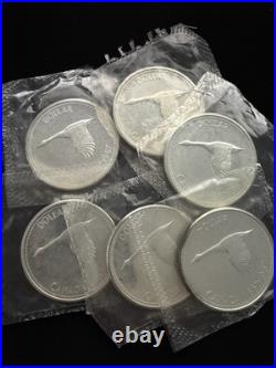 1967 Canadian Silver Dollar Coins 80% $1 PL Cellophane