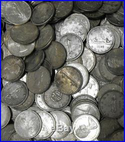 1967 and EARLIER CANADA LOT OF 100 SILVER $1.00 COINS APPROXIMATELY 60 OUNCES