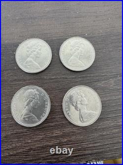 1968 Canada Canoe SMALL ISLAND Silver Dollar Coin. 4 Pieces