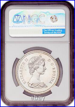 1971 Canada British Columbia Silver Dollar 1 Ngc Sp 65 Toned Coin