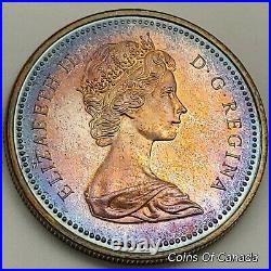 1972 Canada Silver Dollar UNCIRCULATED Coin RAINBOW TONED Voyager #coinsofcanada