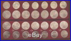 1973 1976 MONTREAL, CANADA OLYMPIC STERLING. 925 SILVER BU 28 COIN SET withCASE