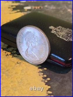 1973 Canada RCMP Centennial Proof Dollar Insane Rainbow Toned Gem