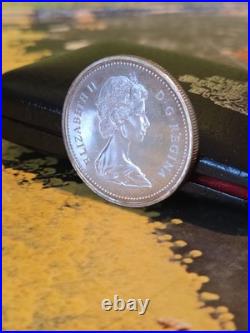 1973 Canada RCMP Centennial Proof Dollar Insane Rainbow Toned Gem