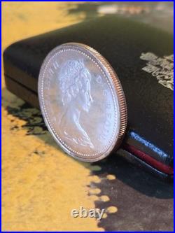 1973 Canada RCMP Centennial Proof Dollar Insane Rainbow Toned Gem