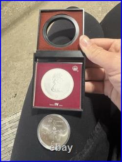 1975 CANADA Queen Elizabeth II Olympics Marathon Athlete Silver $5 Coin i83094