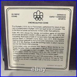 1975 Canada Montreal Olympic Games. 925 Silver Four Coin Set in RCM OGP