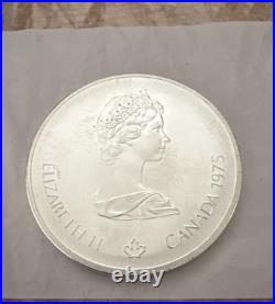 1975 Montreal CANADA Olympics 1.44 Oz ASW Silver $10 Coin Queen Elizabeth II