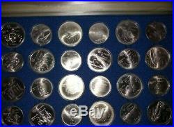 1976 CANADA Olympic coin silver set Montreal-28 coins w case