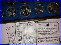 1976 CANADA Olympic coin silver set Montreal-28 coins w case
