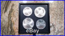 1976 Canada 28-Coin Olympics Set Sterling Silver With Wooden Case