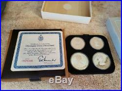 1976 Canada $5 & $10 Olympic 4 Coin Commemorative Proof Set 925 Sterling Silver