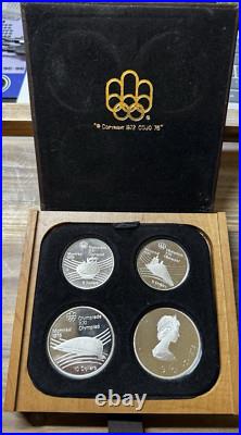 1976 Canada Montreal Olympic 4 Piece Silver Proof Coin Set With Case & COA 1976 Canada Montreal Olympic 4 Piece Silver Proof Coin Set With Case & COA