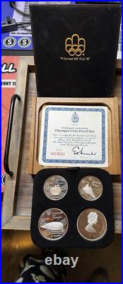 1976 Canada Montreal Olympic 4 Piece Silver Proof Coin Set With Case & COA 1976 Canada Montreal Olympic 4 Piece Silver Proof Coin Set With Case & COA