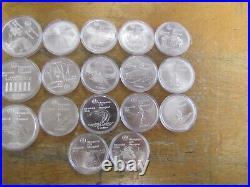 1976 Canada Montreal Olympic Silver Complete 28 Coin Set With No Box