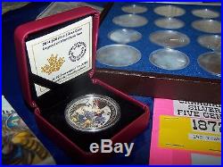 1976 Canada Montreal Olympics 28 Sterling Silver Coin Complete Set withCase +
