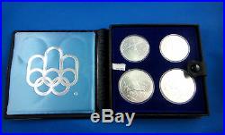 1976 Canada Montreal Olympics 4 coin set silver beautiful and unique coins