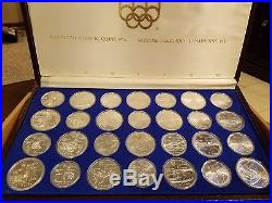 1976 Canada Olympic Silver Coin Proof Set COMPLETE with case COA 28 coins