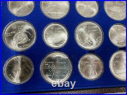 1976 Canadian Montreal Olympic Coin Set Silver 28 Coins Orig. Case Unc