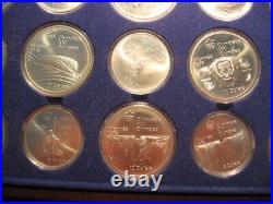 1976 Canadian Montreal Olympic Games 28 Silver Coin Set in Original Box