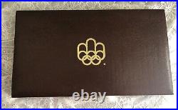 1976 Canadian Montreal Olympic Games 28 Silver Coin Set in Original Box Papers