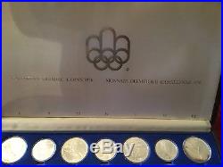 1976 Canadian Montreal Olympic Silver Coin Set in Original Box Uncirculated