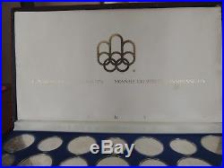 1976 Canadian Montreal Olympics 28-Coin Set BU Silver NEW Sealed Original Box