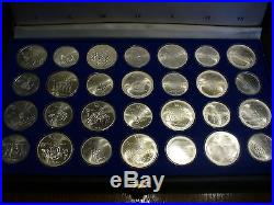 1976 Montreal Olympic Silver Canada Complete Set Of 28 Coins Over 30 Ounces
