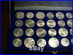 1976 Montreal Olympic Silver Canada Complete Set Of 28 Coins Over 30 Ounces