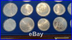 1976 Montreal Canada 28 Coin Olympic Set Over 30 Troy Ounces Of Pure Silver