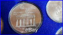 1976 Montreal Olympic 28 Coin Commemorative Set 30 plus TROY OZS SILVER