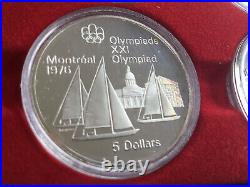1976 Montreal Olympic Complete 28 Silver Coin Set