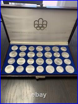 1976 Montreal Olympic Games 28 Silver Coin Set in Oringinal Box
