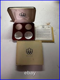 1976 Montreal Olympic Series III Early Canadian Sport 4 Silver Coin Set Rare