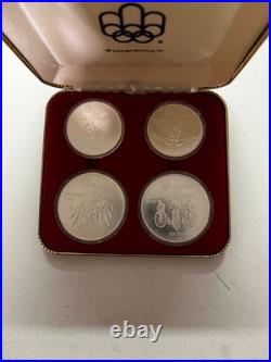 1976 Montreal Olympic Series III Early Canadian Sport 4 Silver Coin Set Rare