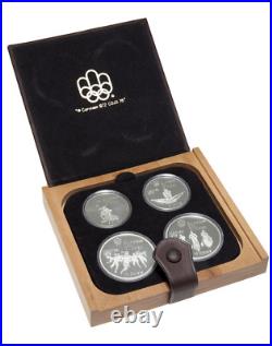 1976 Montreal Olympics Sterling Silver Proof Four-Coin Set Series III COA + Box