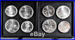 1976 Proof Silver Canadian Montreal Olympic Games 28 Coin Set In Wood Box, Zt20