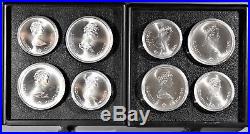 1976 Proof Silver Canadian Montreal Olympic Games 28 Coin Set In Wood Box, Zt20