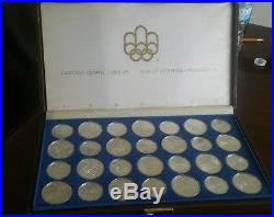 1976 Proof Silver Canadian Montreal Olympic Games 28 coin complete set