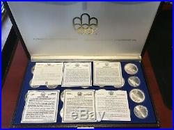 1976 Silver Canadian Montreal Olympic Games Coin Set 28 Coins in original box