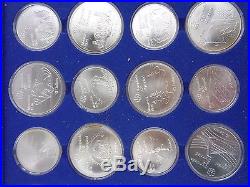 1976 Silver Canadian Montreal Olympic Games Set 28 Coin withCase/Paperwork