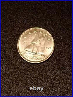 1977 Canada 10 Cents Dime Coin