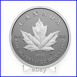 1988-2023 35th Anniversary Silver Maple Leaf 5-Coin Fractional Set Reverse Proof